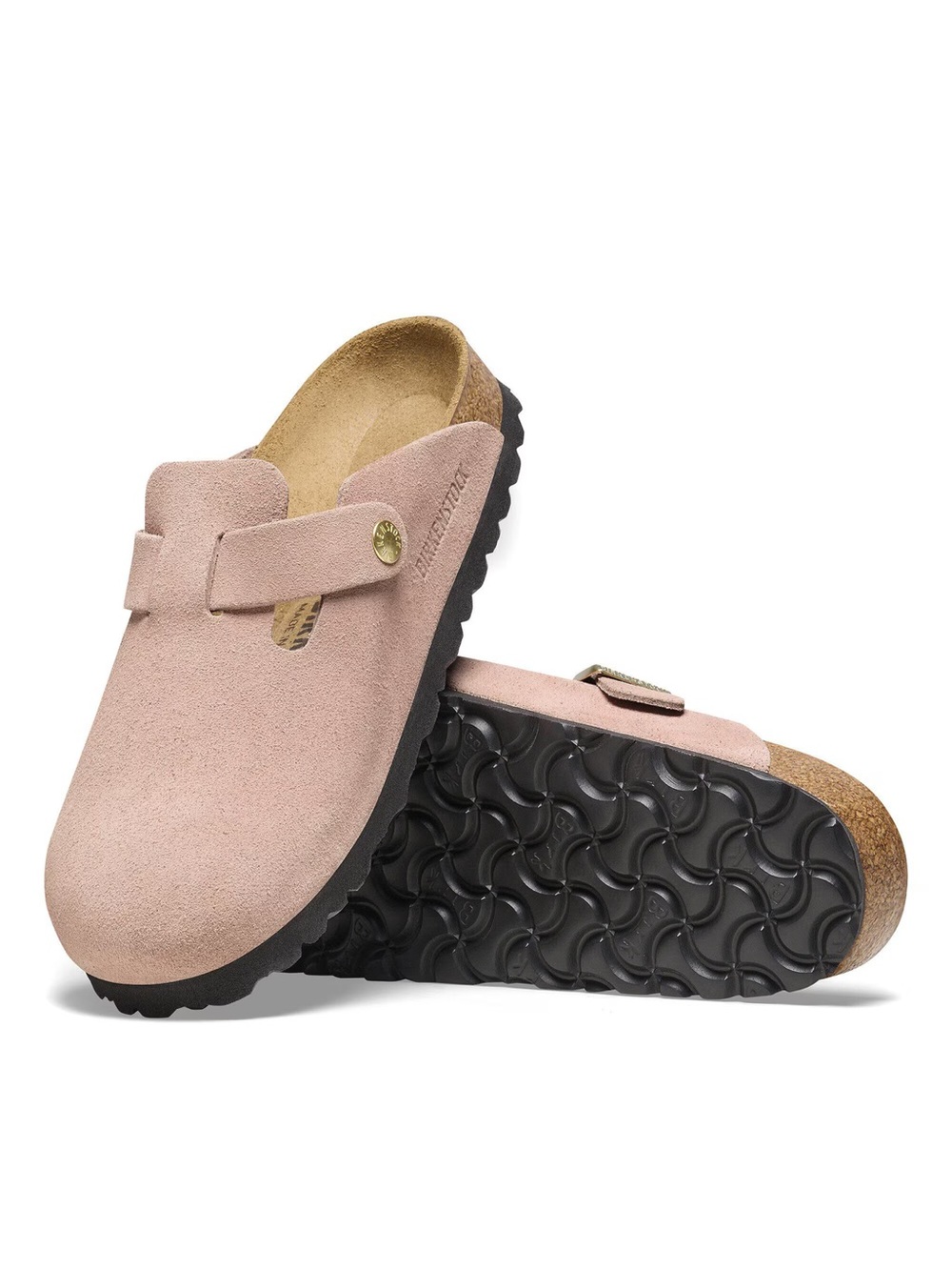 Birkenstock Pink Suede Boston Slip-On Clog women’s size 9 - Picture 2 of 7